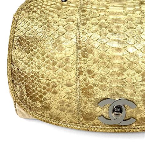 chanel large bag snake skin|Chanel Snakeskin Bag for sale .